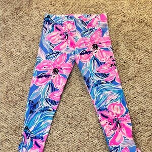 Floral Kids Leggings - Pink and Blue